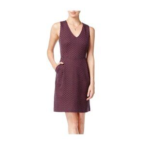 New! Maison Jules Blue Red Printed Size XXL A-Line Shift Dress Sleeveless